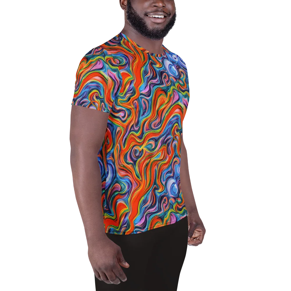Riptide Radiance on Men's Athletic T-Shirt — Right