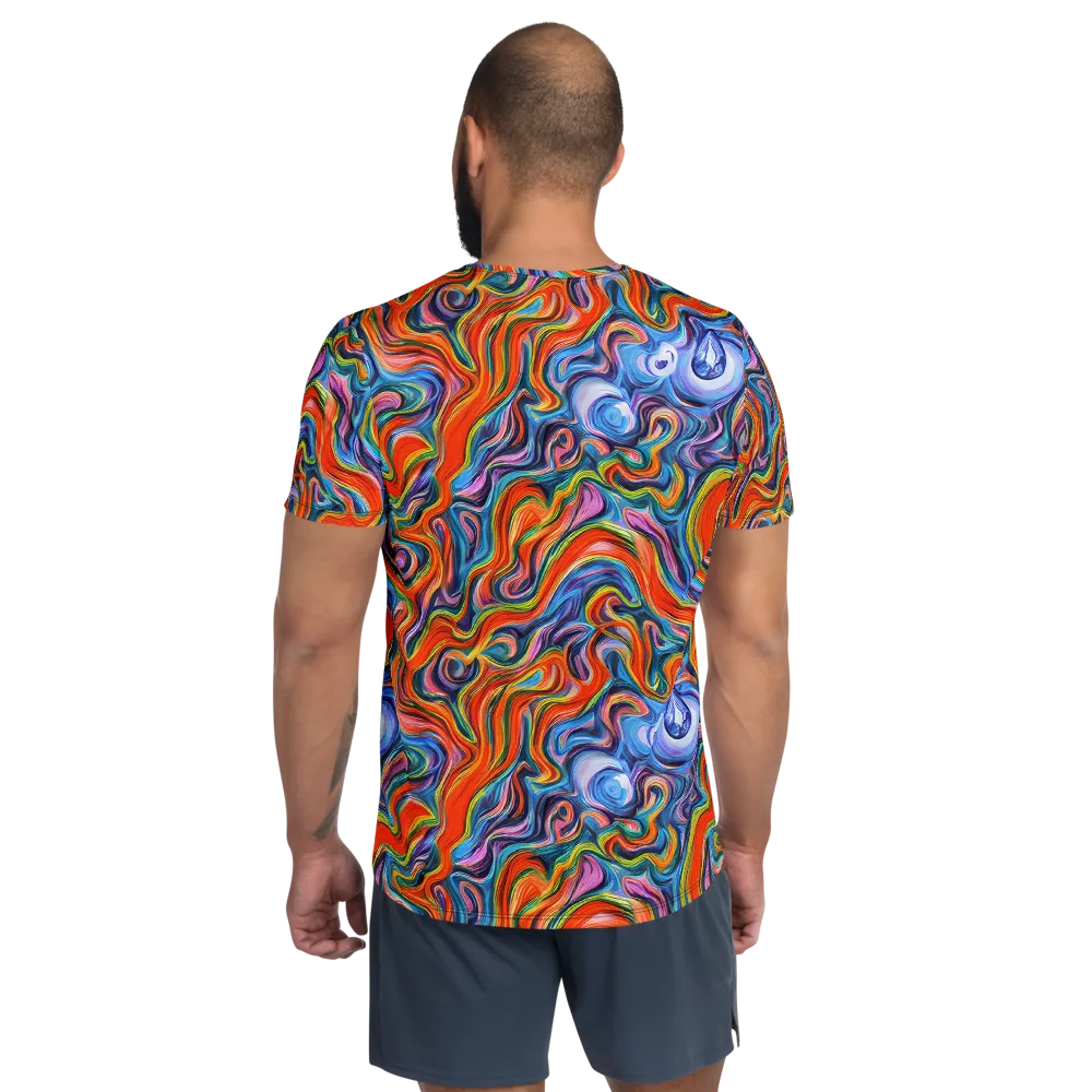 Riptide Radiance on Men's Athletic T-Shirt — Back