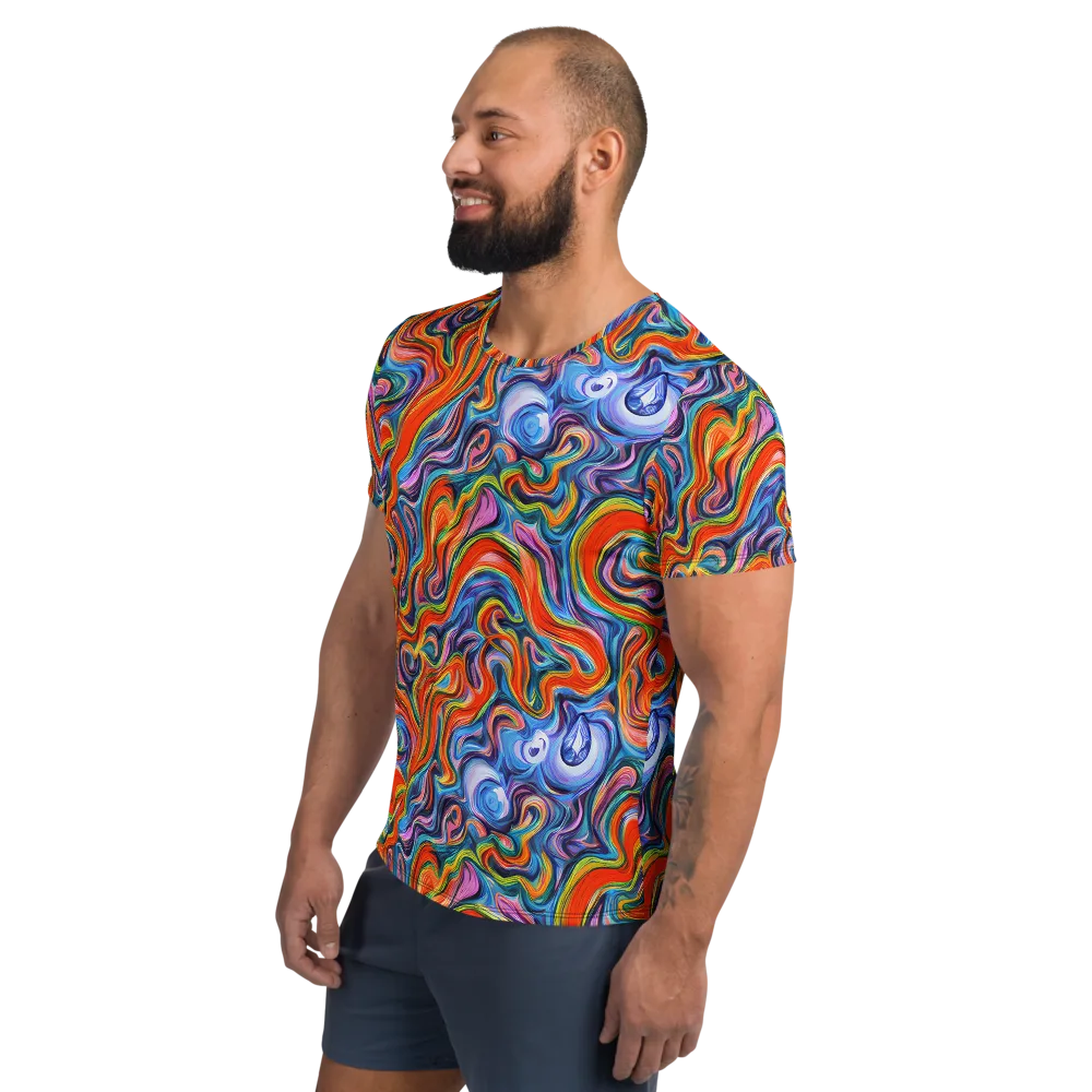 Riptide Radiance on Men's Athletic T-Shirt — Left