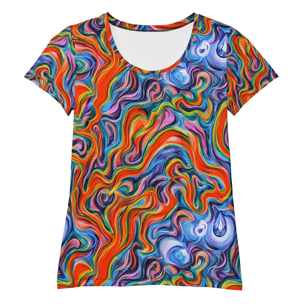 Riptide Radiance on Women's Athletic T-Shirt — Front