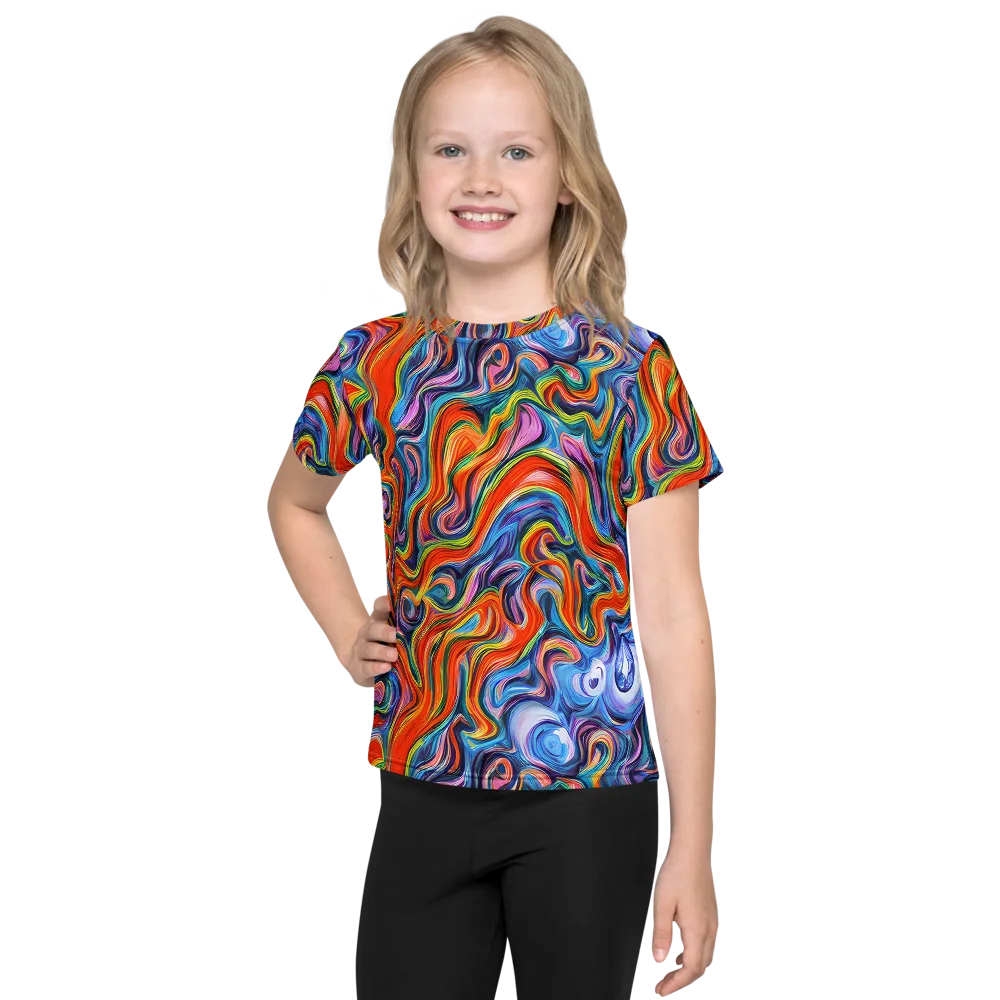 Riptide Radiance on Kids Crew Neck T-Shirt — Front