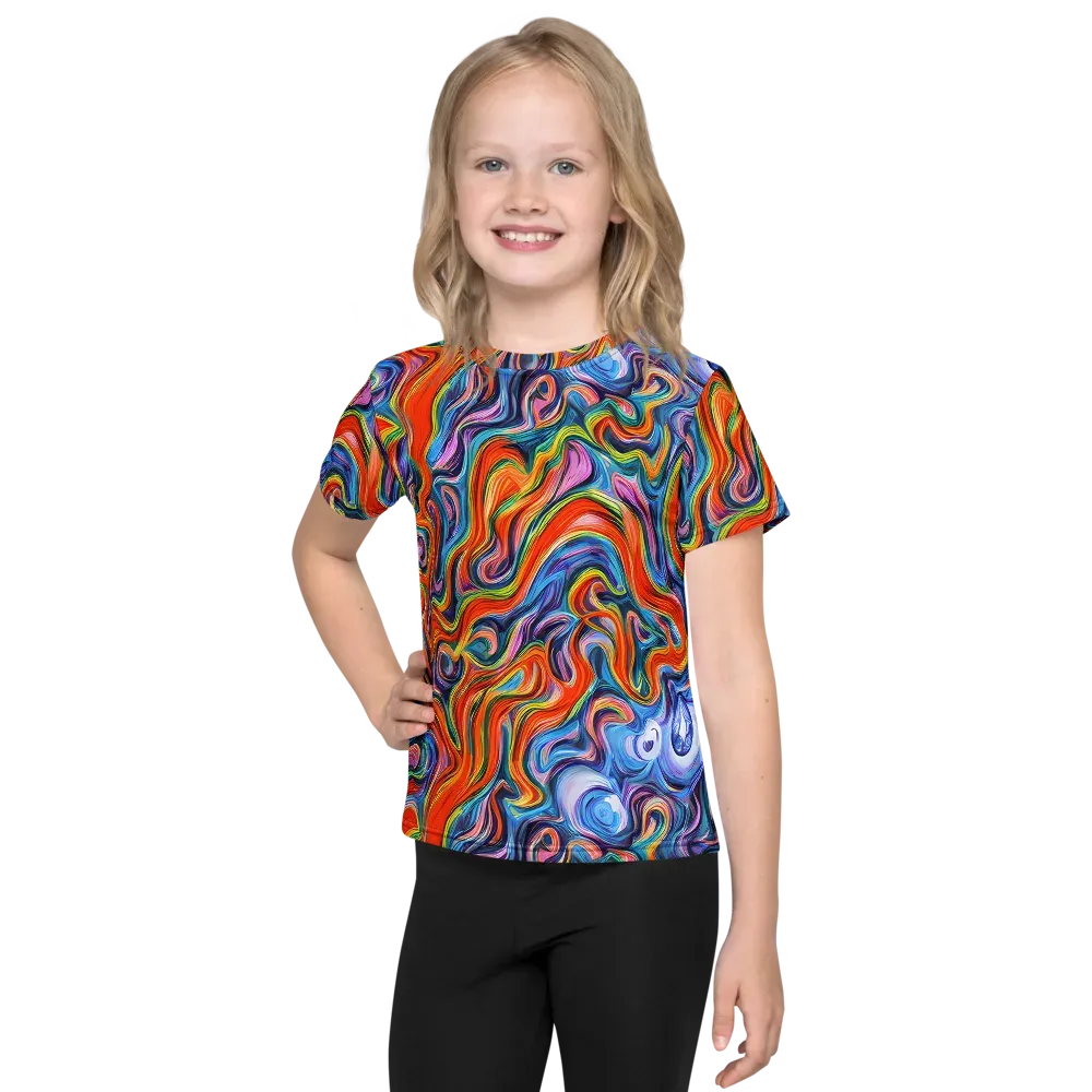 Riptide Radiance on Kids Crew Neck T-Shirt — Front