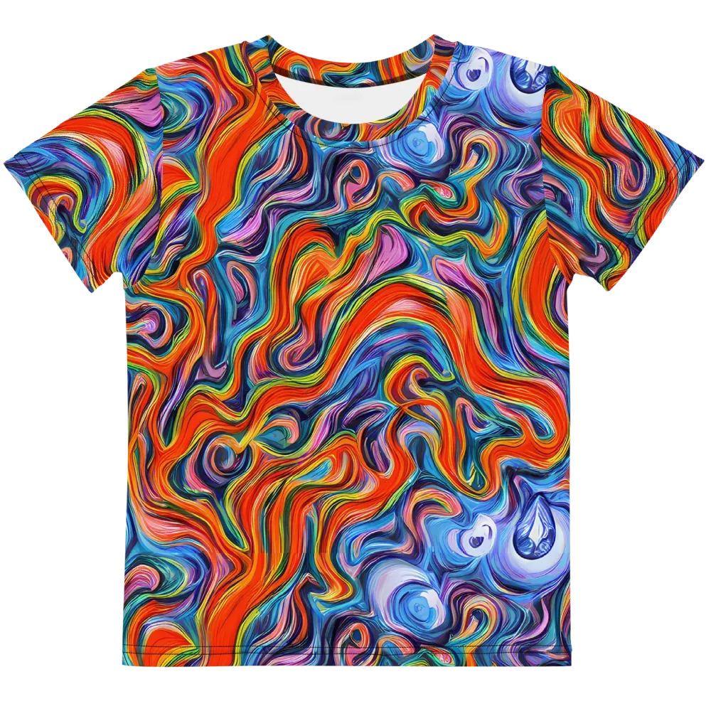 Riptide Radiance on Kids Crew Neck T-Shirt — Front