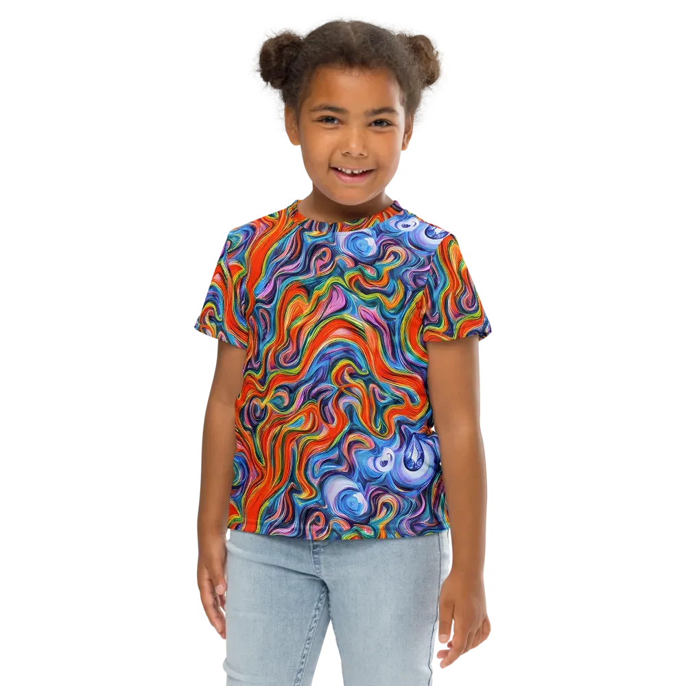 Riptide Radiance on Kids Crew Neck T-Shirt — Front