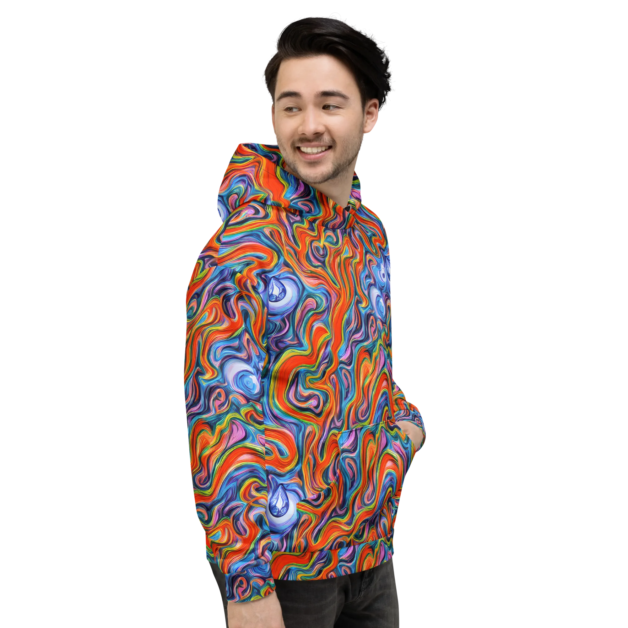 Riptide Radiance on Hoodie — Right