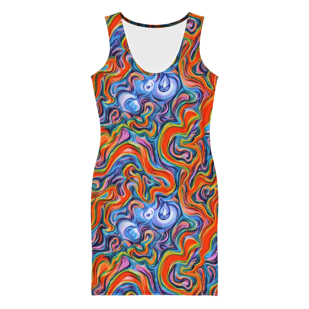 Riptide Radiance on Bodycon Dress — Front