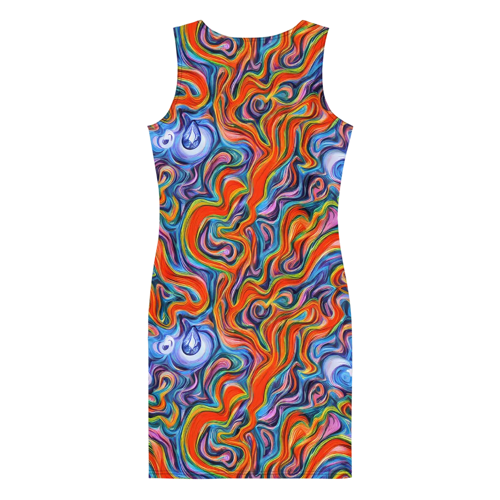 Riptide Radiance on Bodycon Dress — Back