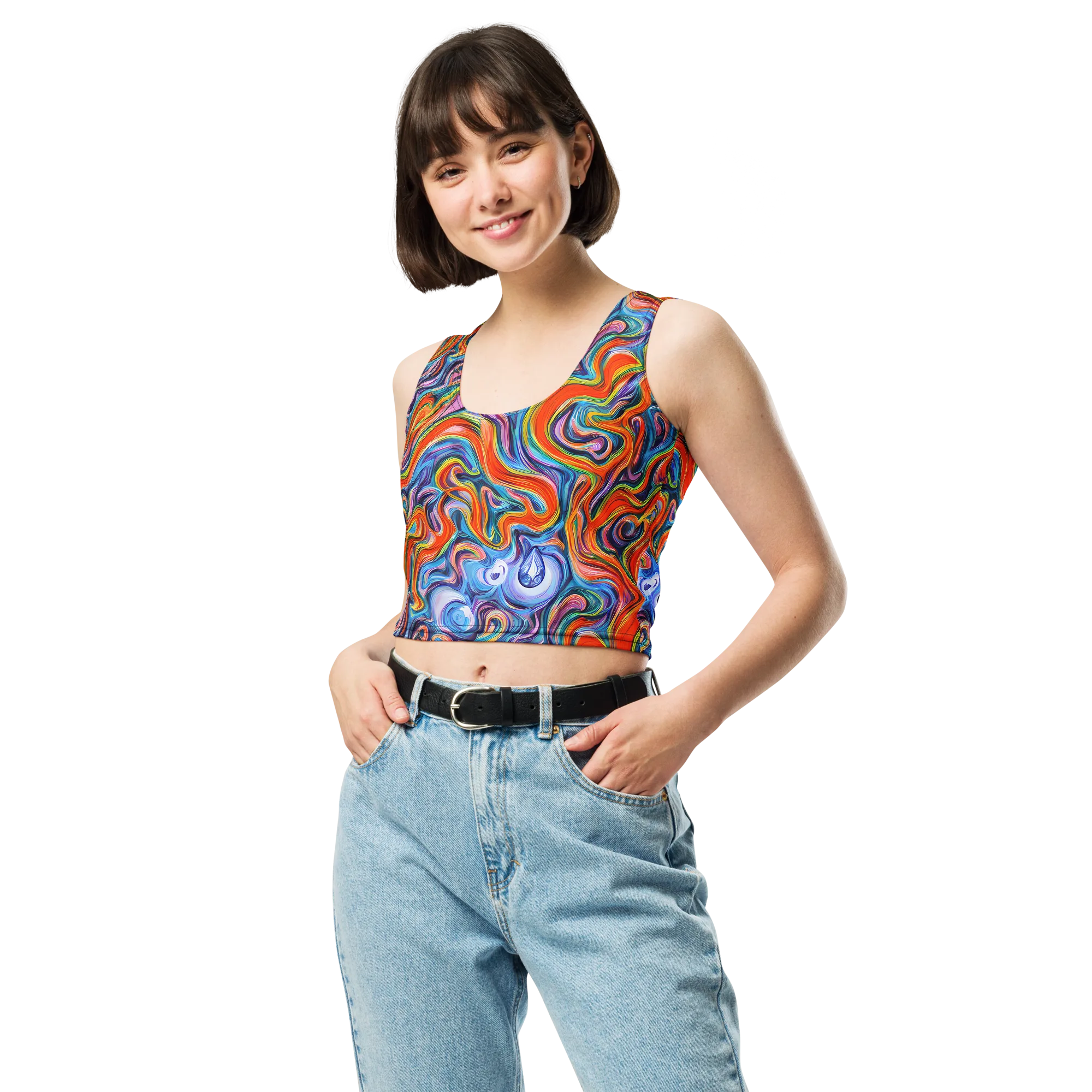 Riptide Radiance on Crop Top — Front