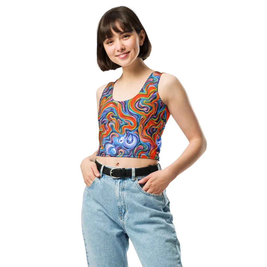 Riptide Radiance on Crop Top — Front