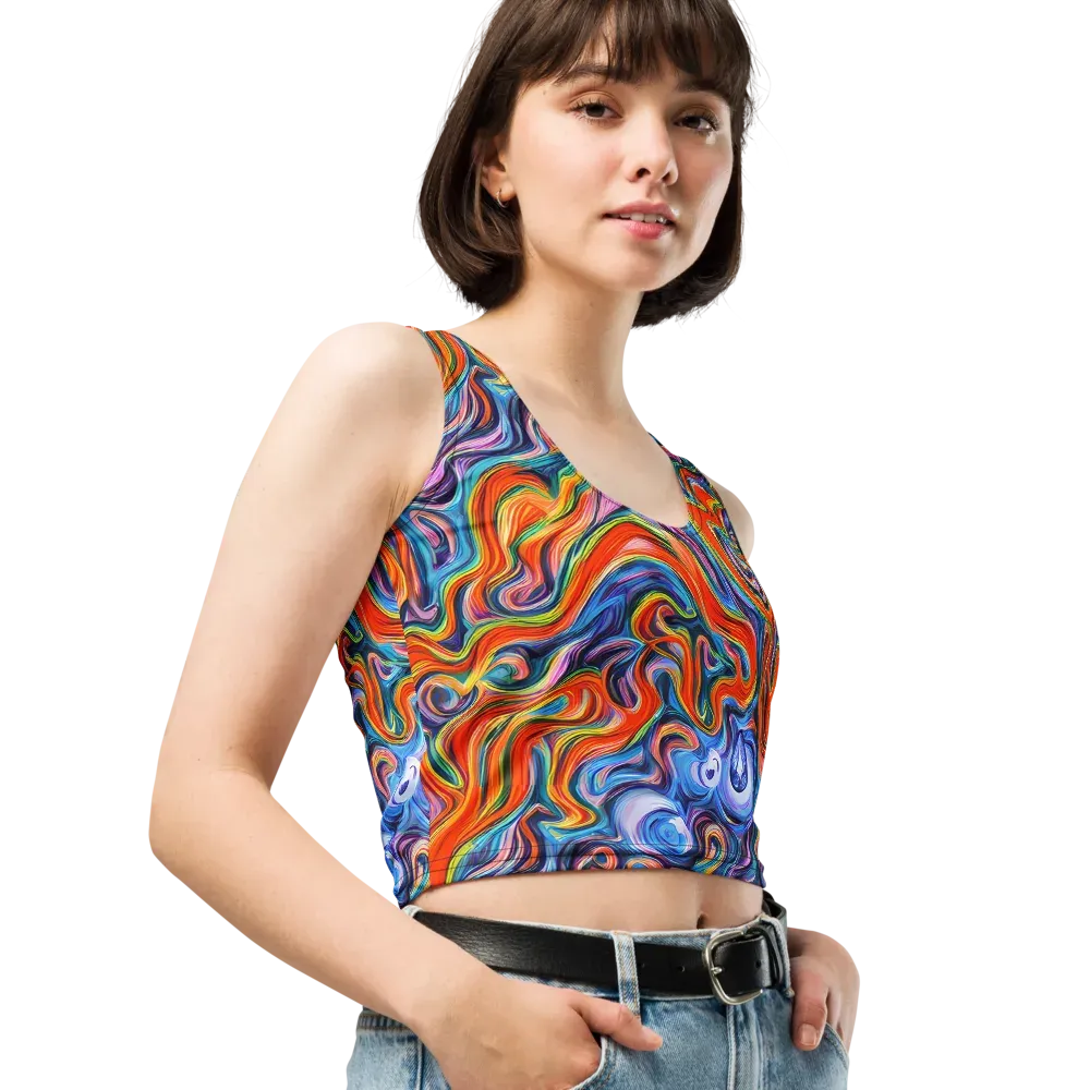 Riptide Radiance on Crop Top — Right Front