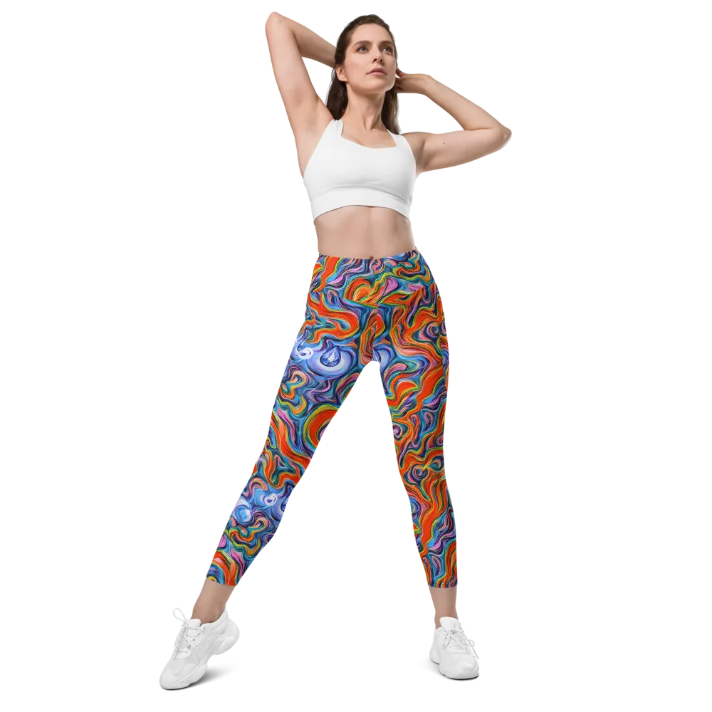 Riptide Radiance on Leggings with Pockets — Front