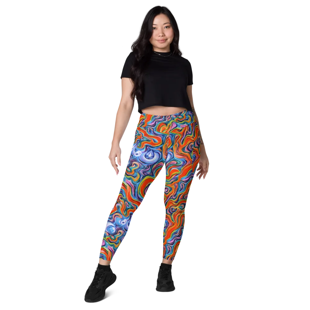 Riptide Radiance on Leggings with Pockets — Front