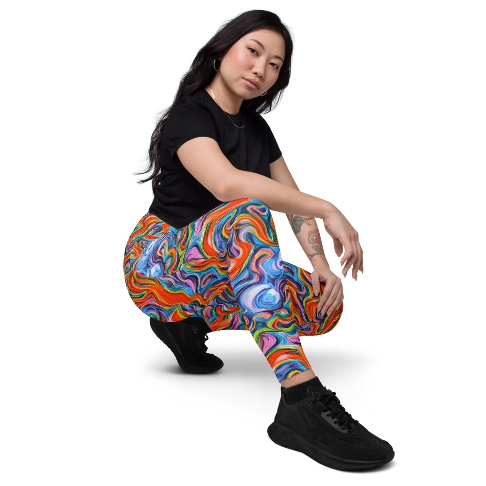 Riptide Radiance on Leggings with Pockets — Right Front