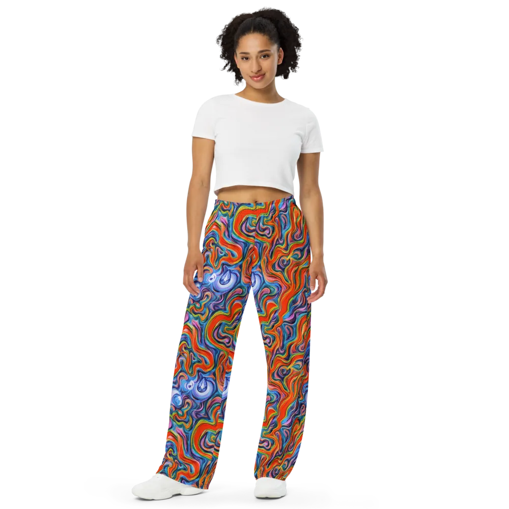 Riptide Radiance on Wide-Leg Pants — Front