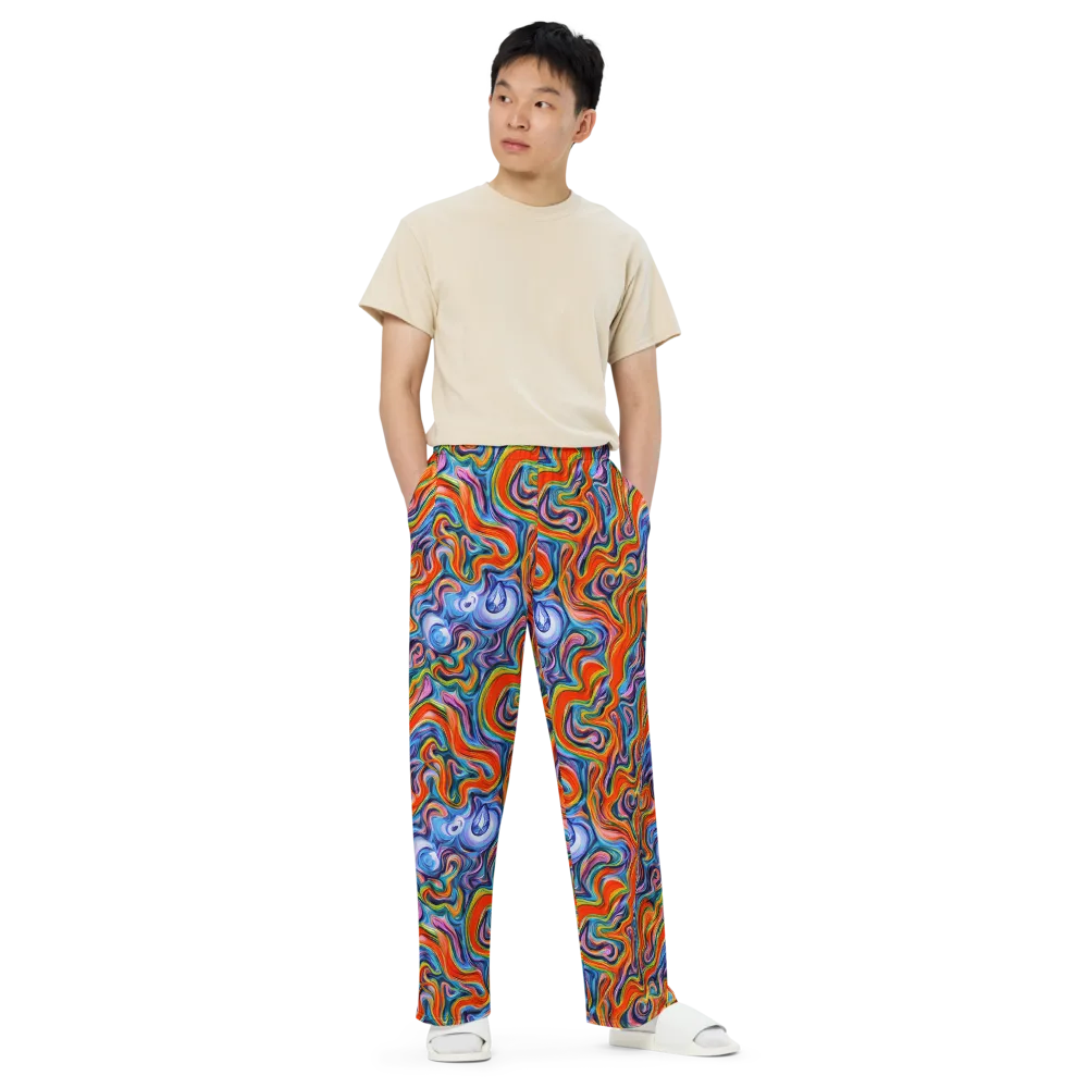 Riptide Radiance on Wide-Leg Pants — Front