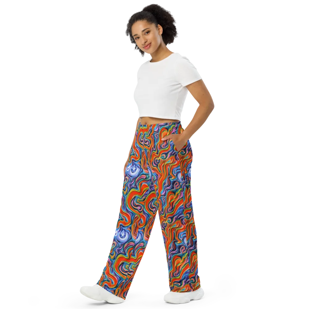 Riptide Radiance on Wide-Leg Pants — Left Front
