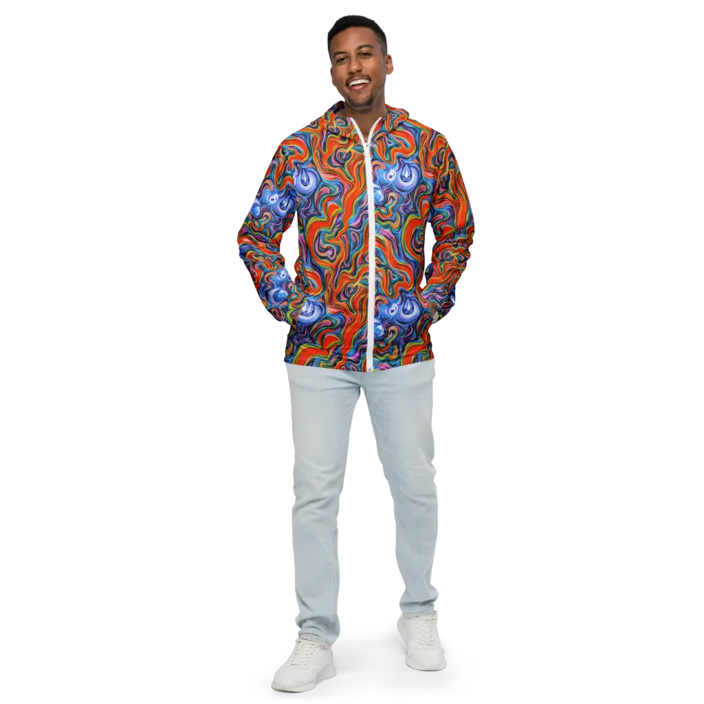 Riptide Radiance on Men's Windbreaker — Front
