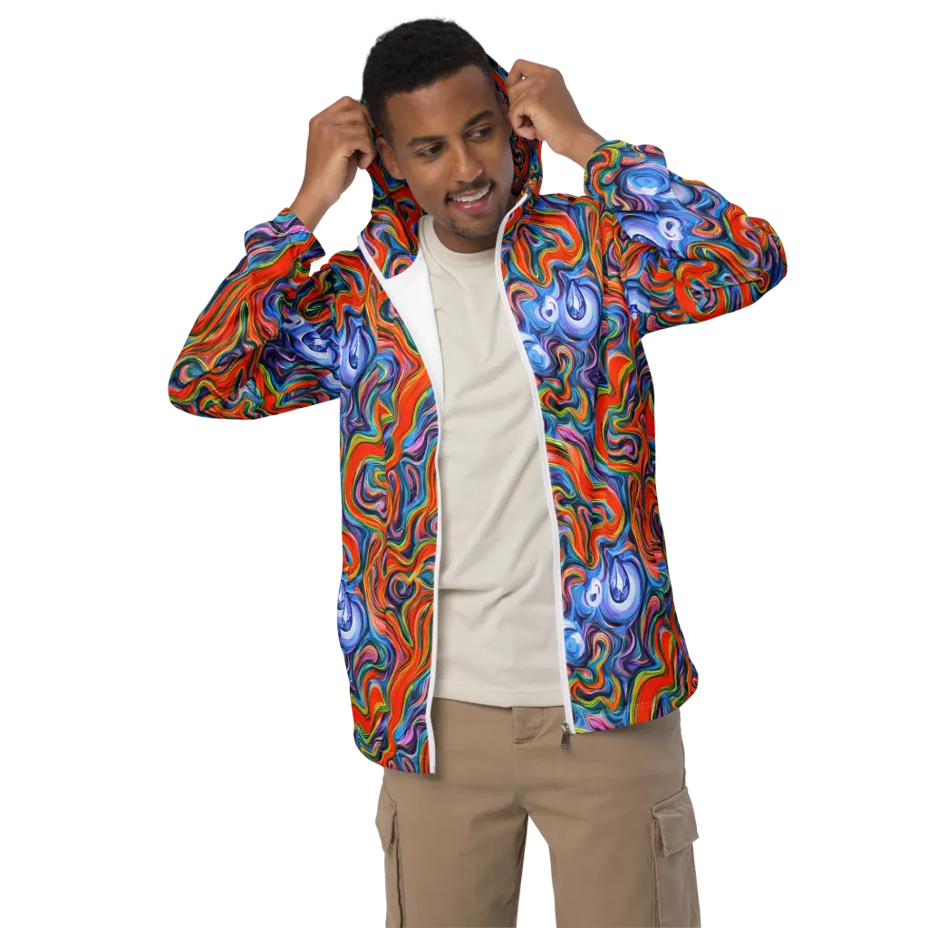 Riptide Radiance on Men's Windbreaker — Front