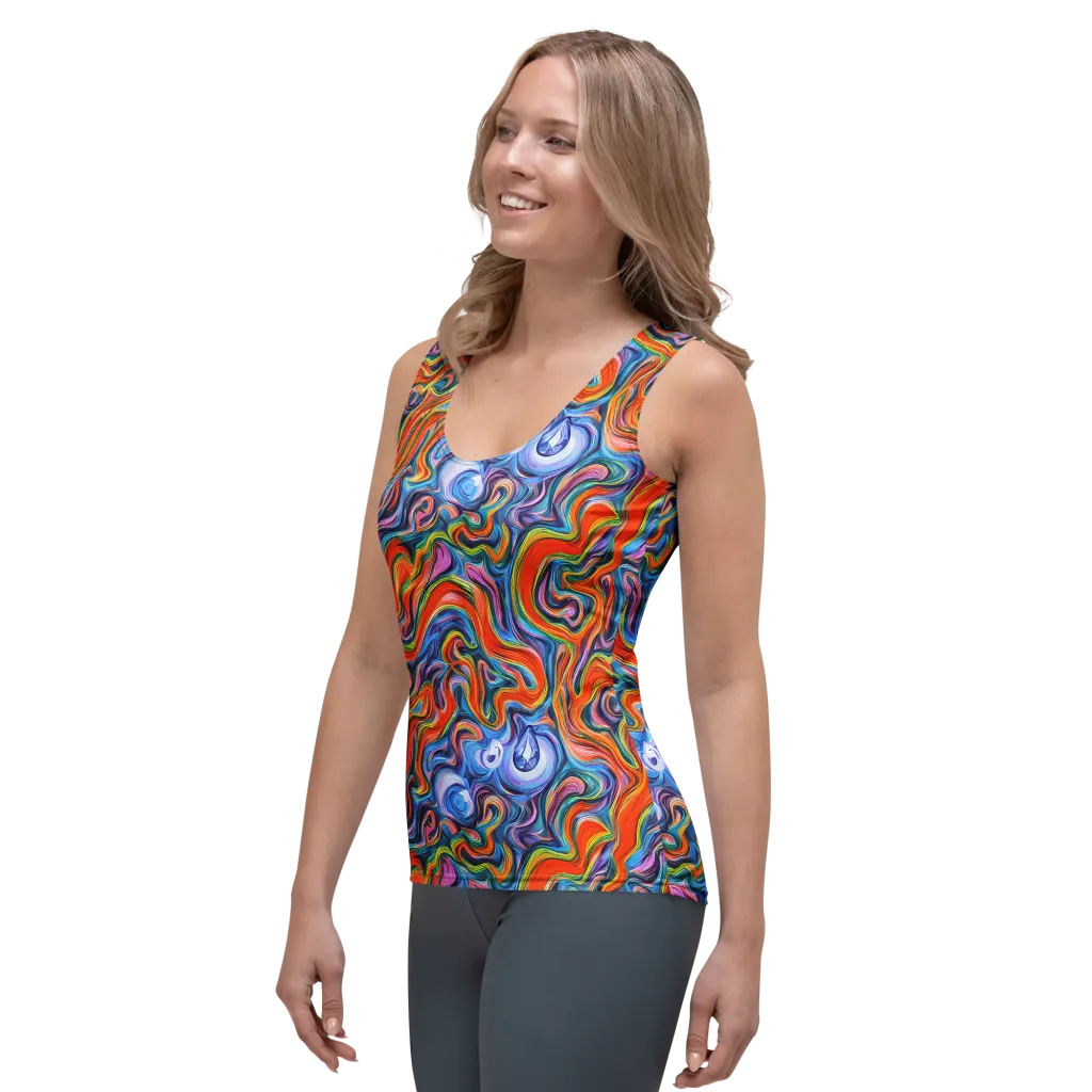 Riptide Radiance on Women's Tank Top — Left Front