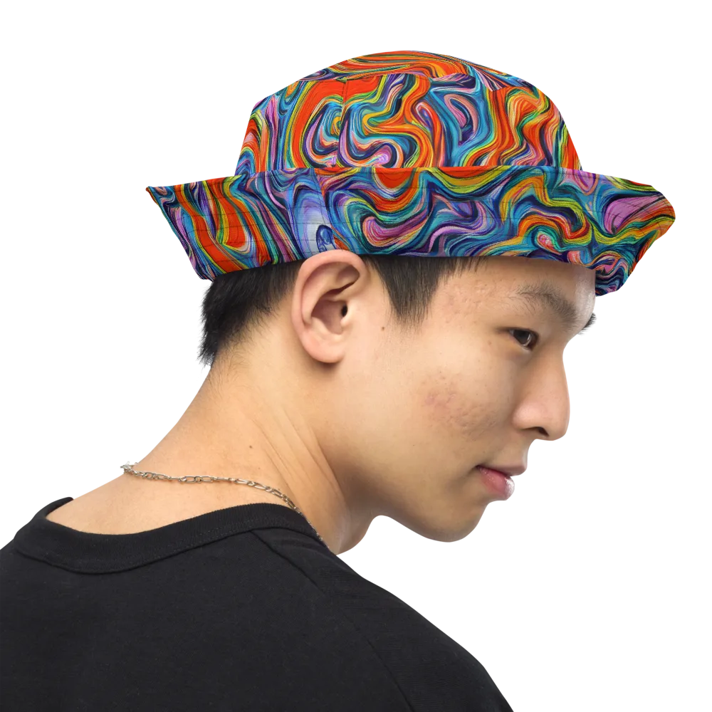 Riptide Radiance on Reversible Bucket Hat — Right Outside