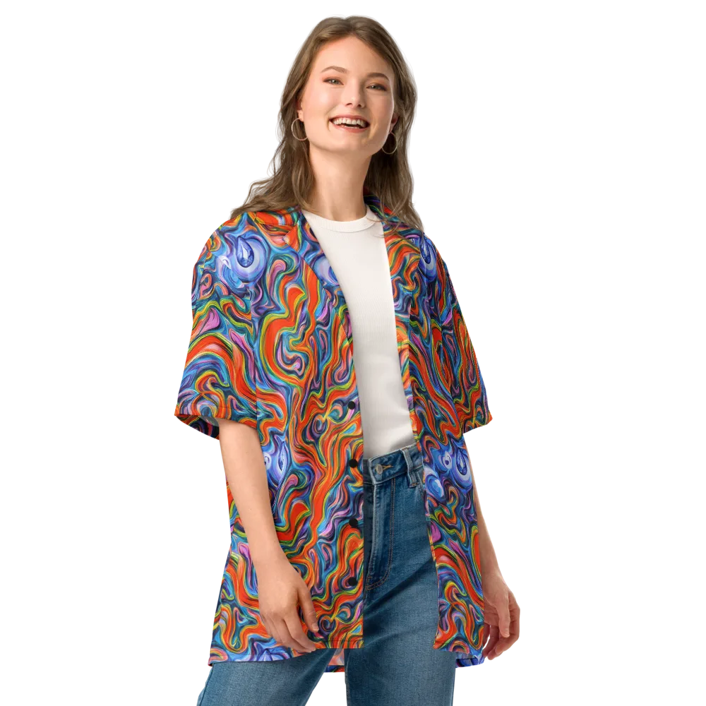 Riptide Radiance on Button Shirt — Front