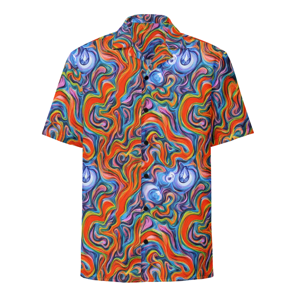 Riptide Radiance on Button Shirt — Front