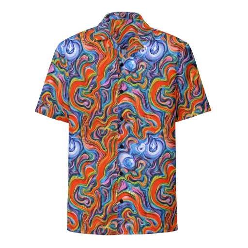 Riptide Radiance on a Button Shirt