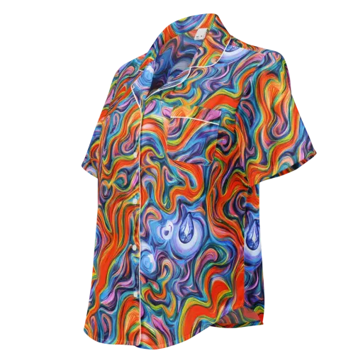 Riptide Radiance on a Women's Short Sleeve Pajama Top
