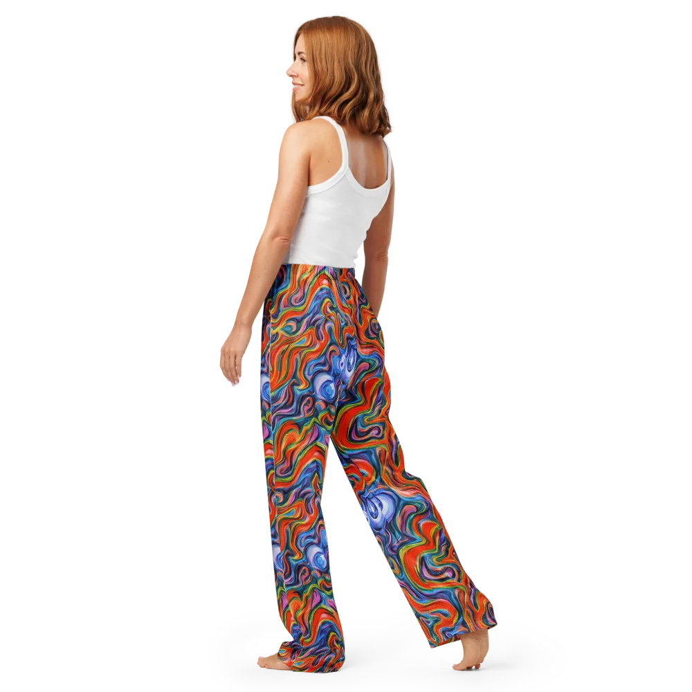 Riptide Radiance on Women's Pajama Pants — Back