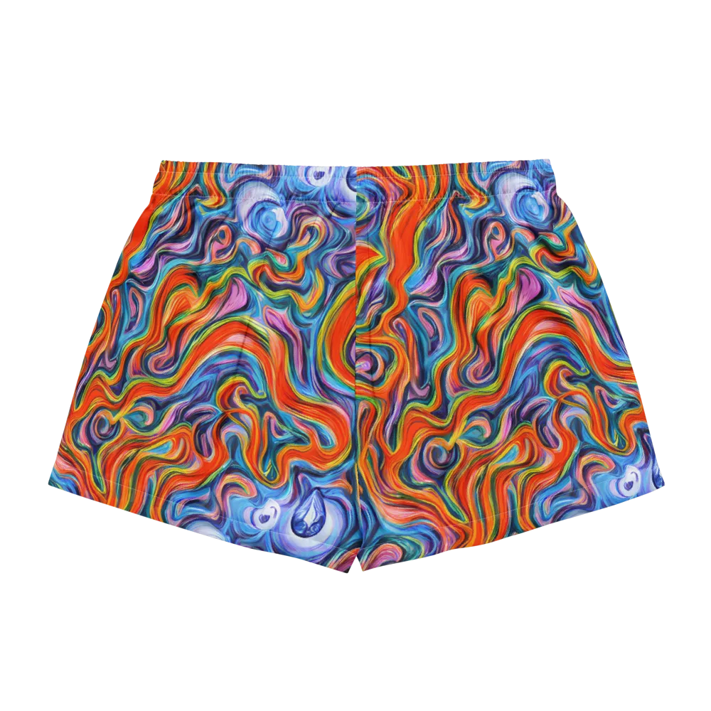 Riptide Radiance on Women's Pajama Shorts — Back