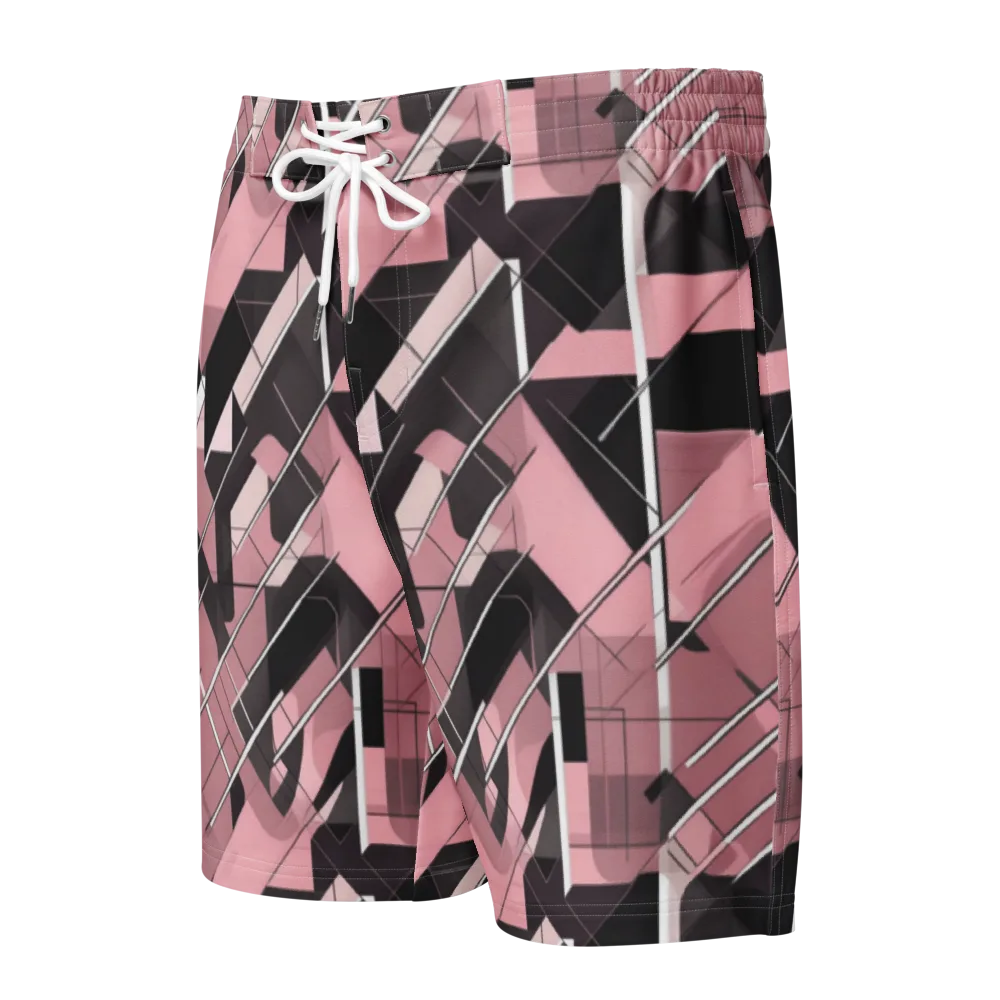 Rosewood Circuit on Men's Board Shorts — Front