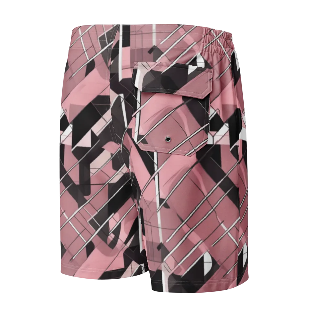 Rosewood Circuit on Men's Board Shorts — Back