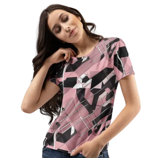 Rosewood Circuit on a Women's Crew Neck T-Shirt