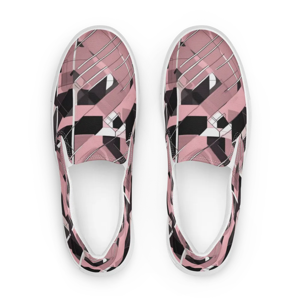 Rosewood Circuit on Men's Slip-On Canvas Shoes — Front