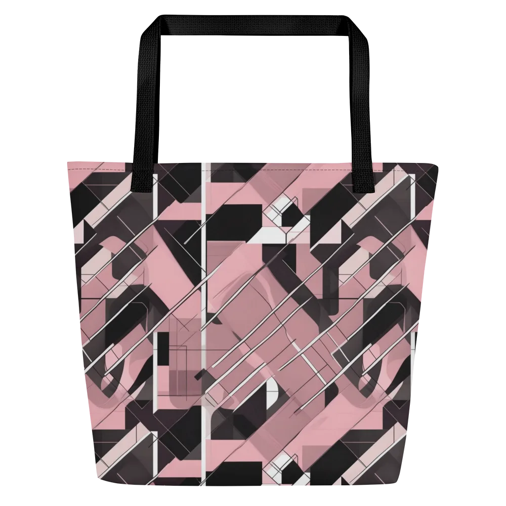 Rosewood Circuit on Large Tote Bag W/ Pocket — Front