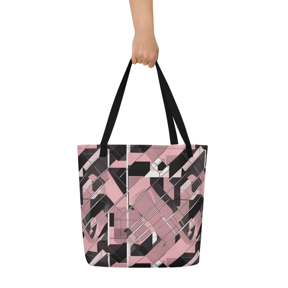 Rosewood Circuit on Large Tote Bag W/ Pocket — Front