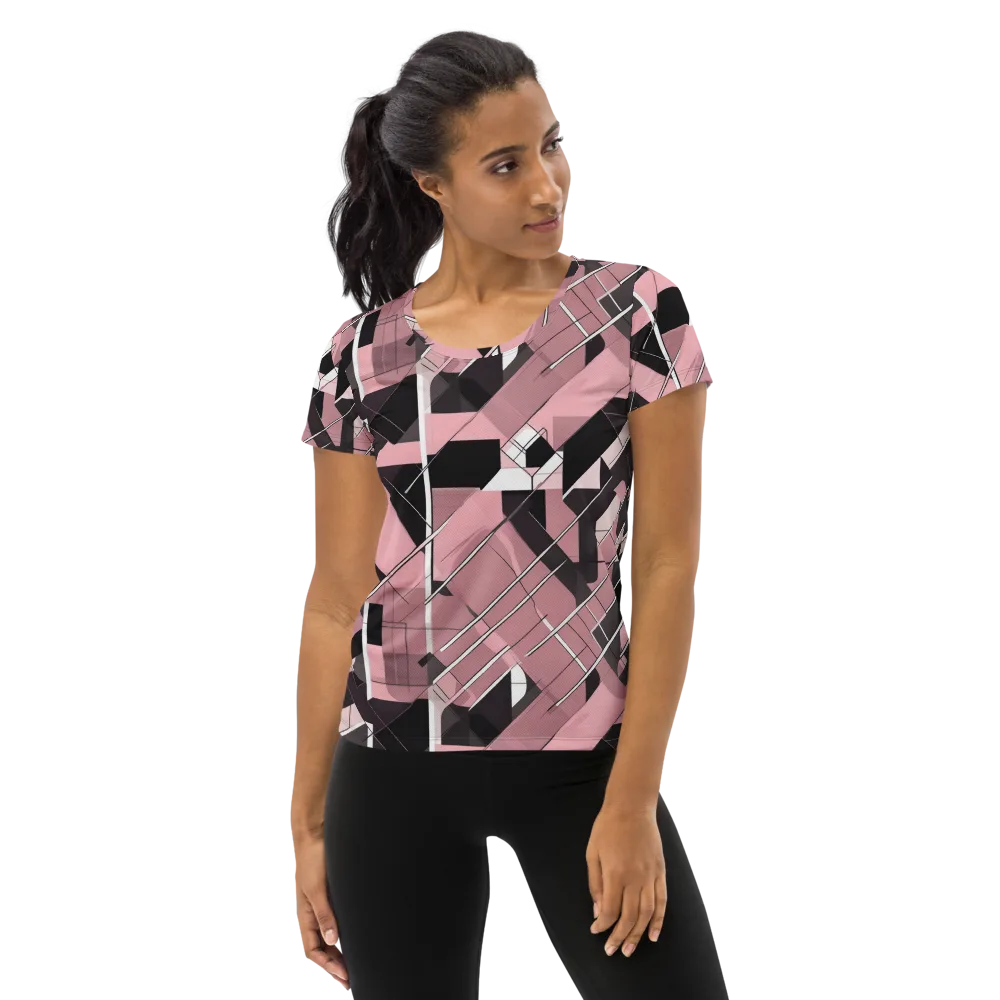 Rosewood Circuit on Women's Athletic T-Shirt — Front