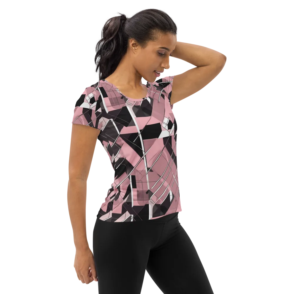 Rosewood Circuit on Women's Athletic T-Shirt — Right