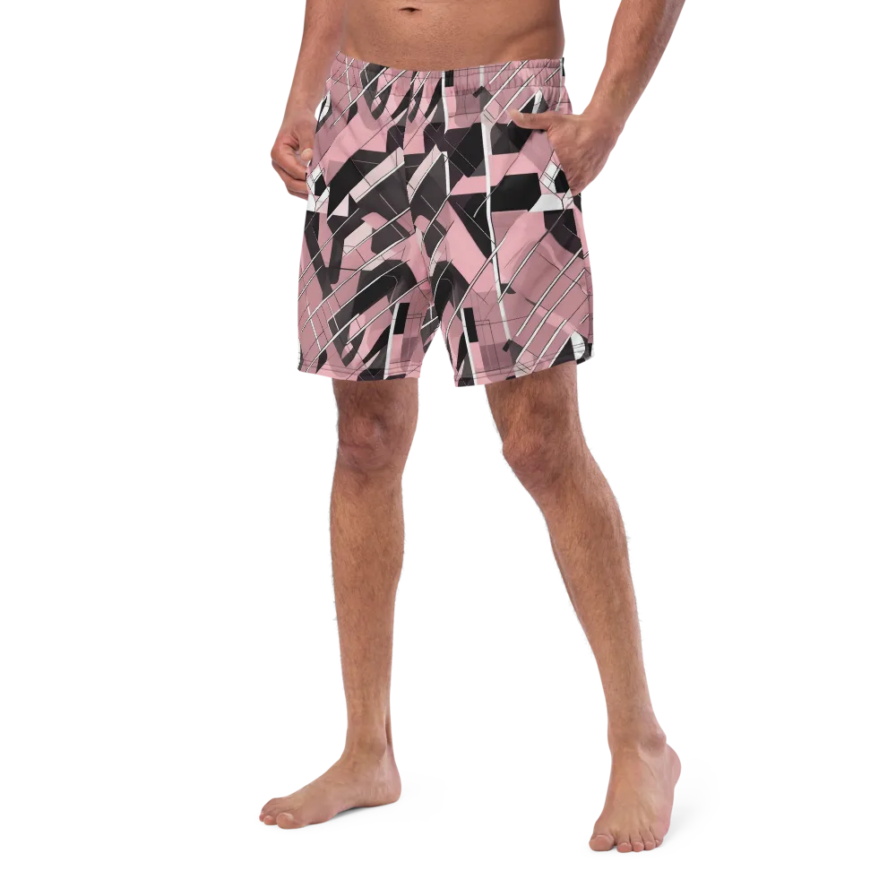 Rosewood Circuit on Swim Trunks — Left Front
