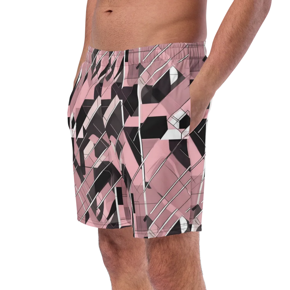 Rosewood Circuit on Swim Trunks — Left Front