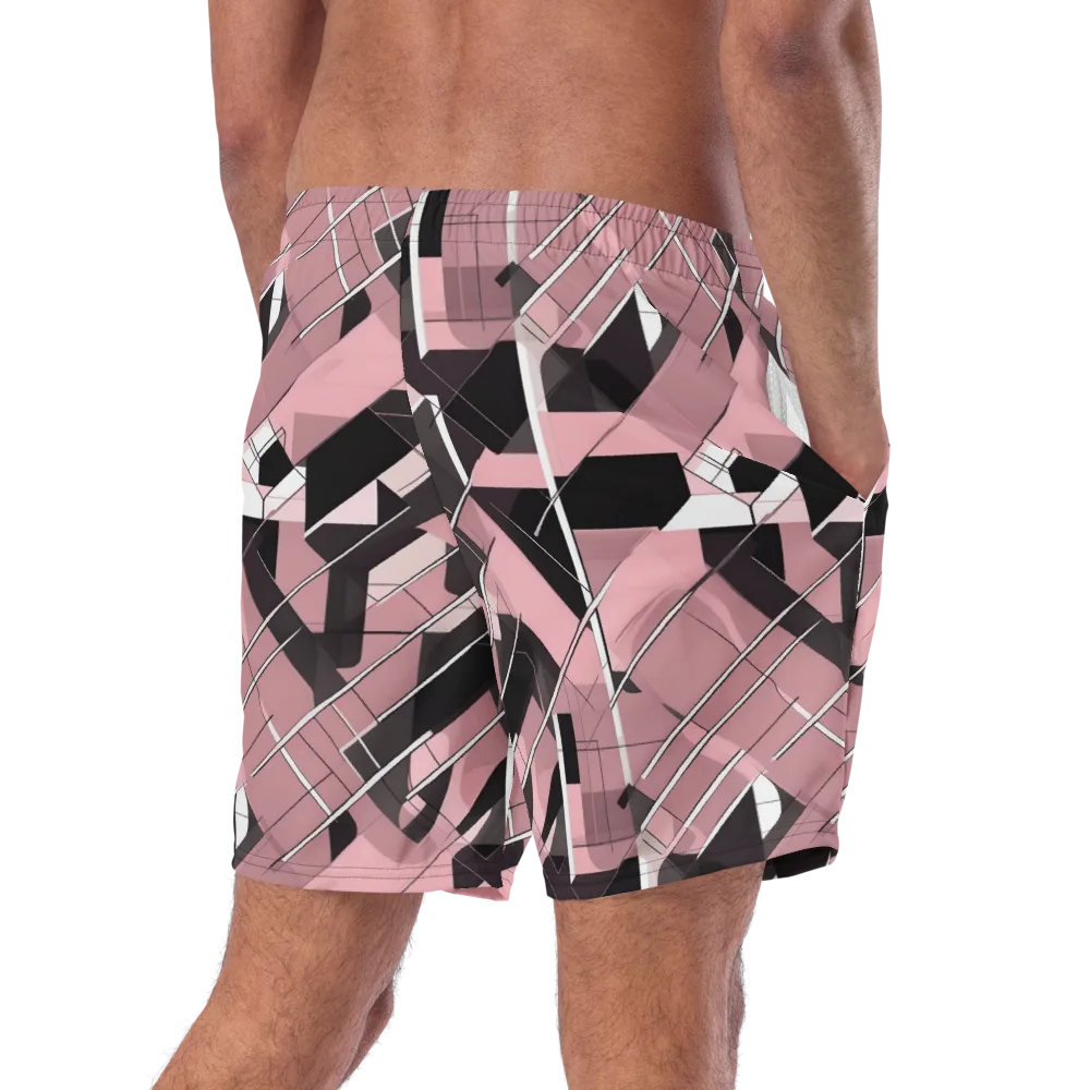 Rosewood Circuit on Swim Trunks — Right Back