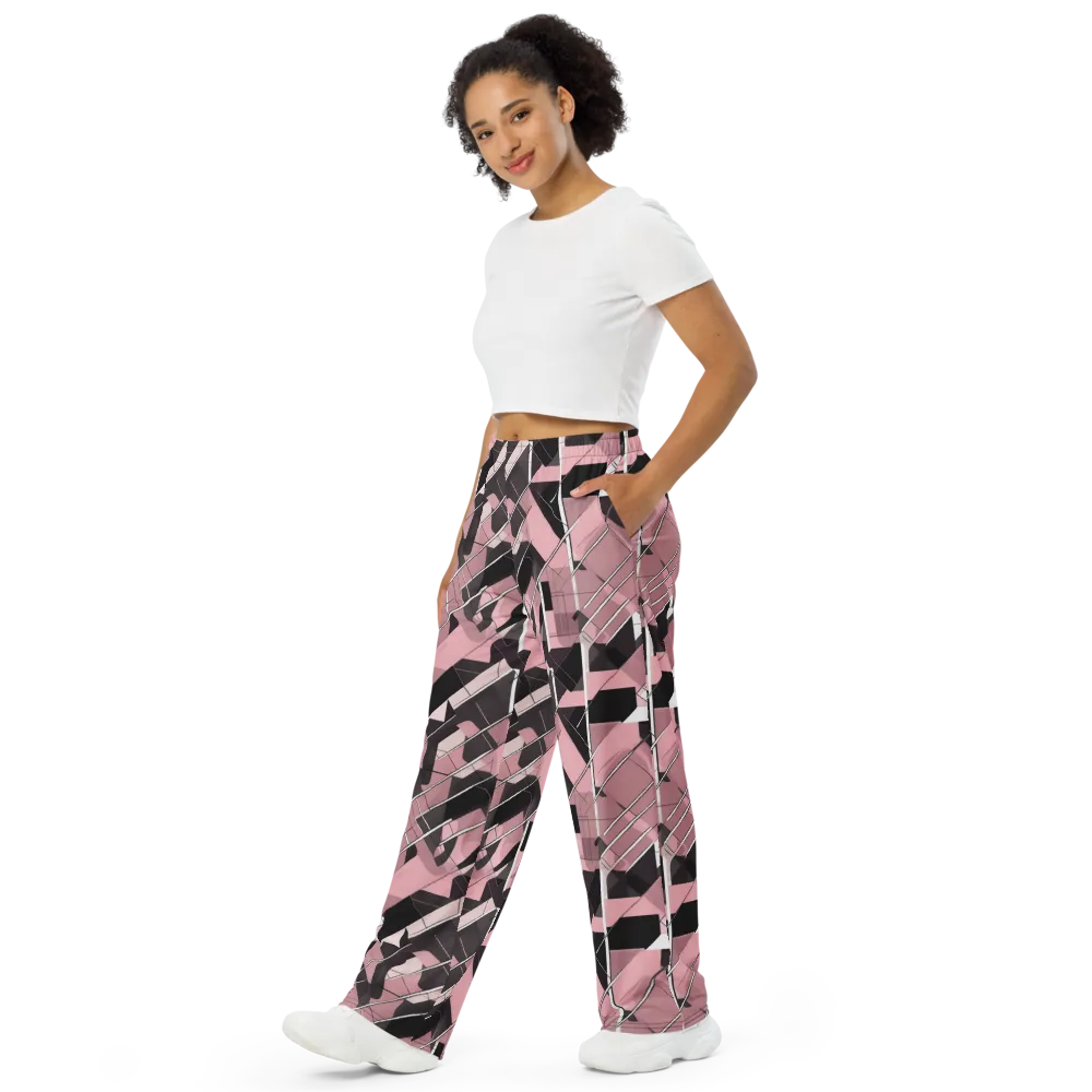Rosewood Circuit on Wide-Leg Pants — Left Front