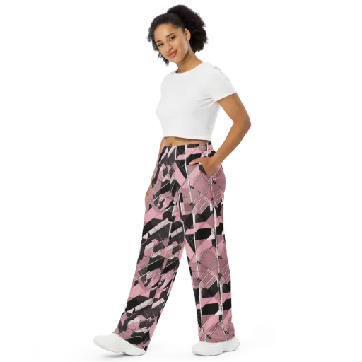 Rosewood Circuit on a Wide-Leg Pants