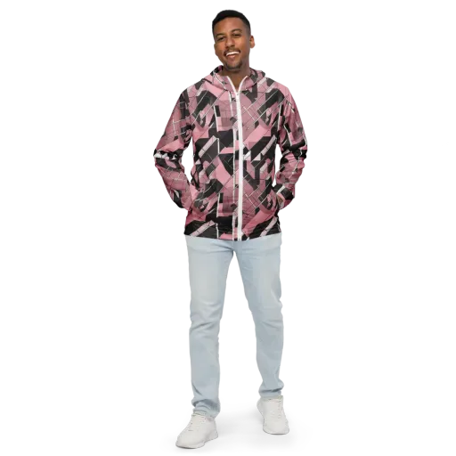 Rosewood Circuit on a Men's Windbreaker