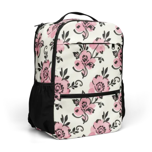 Pink Ink Garden on a Utility Backpack