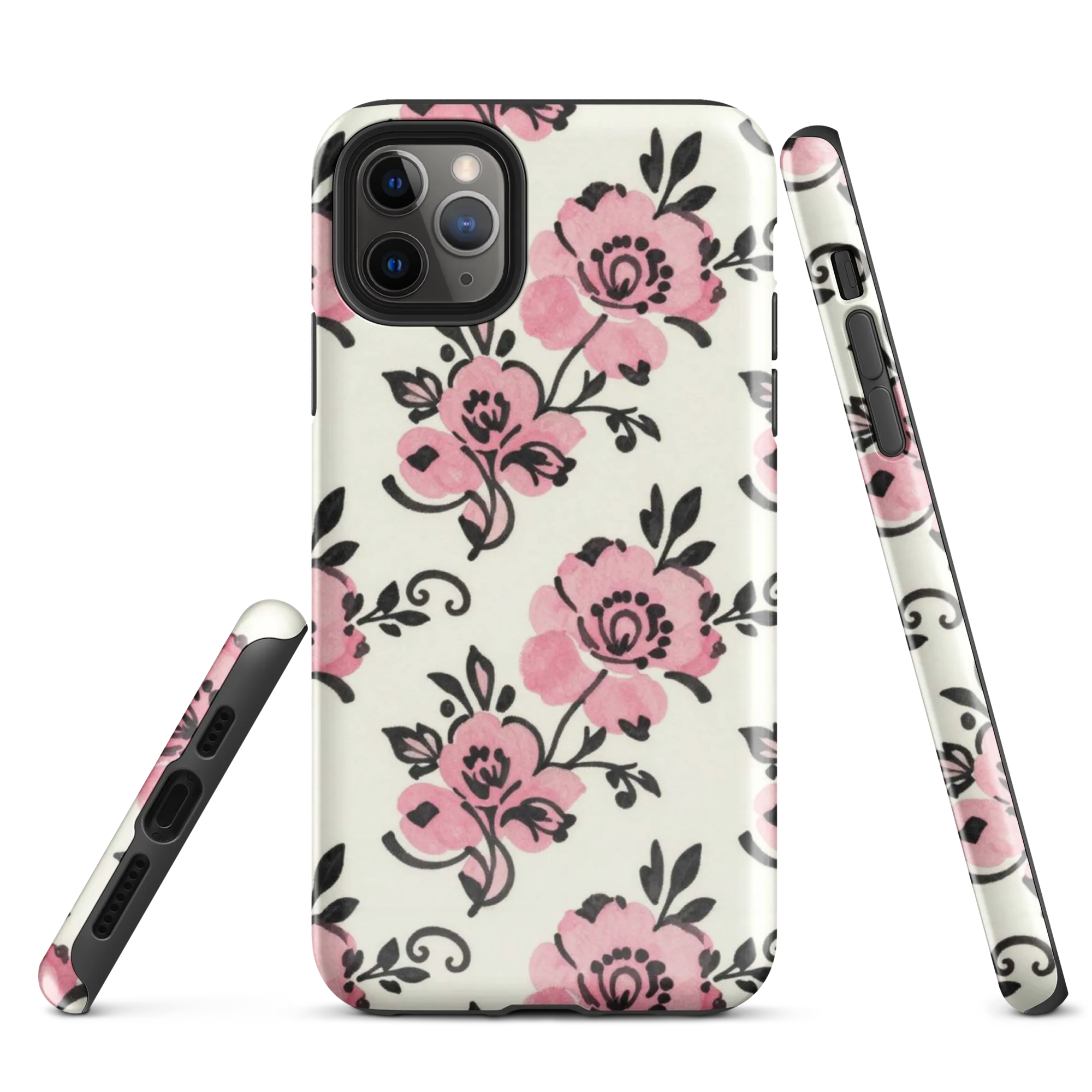 Pink Ink Garden on Tough Case for iPhone® — Front