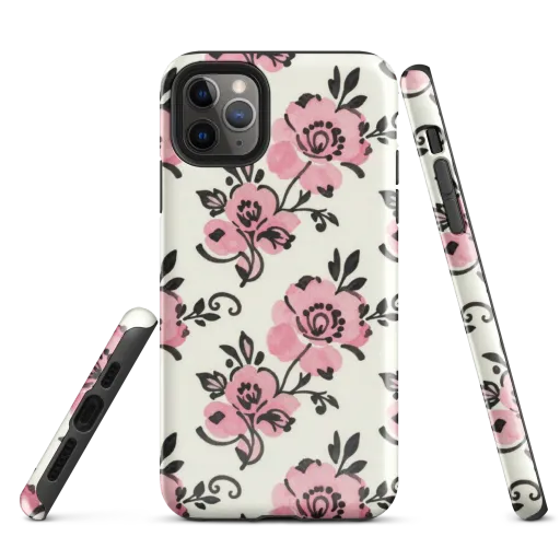 Pink Ink Garden on a Tough Case for iPhone®