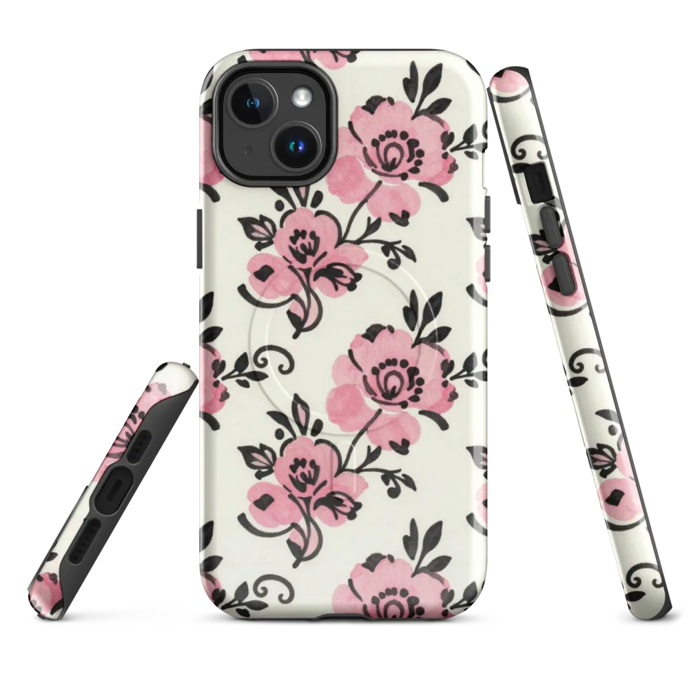 Pink Ink Garden on MagSafe Tough Case for iPhone® — Front
