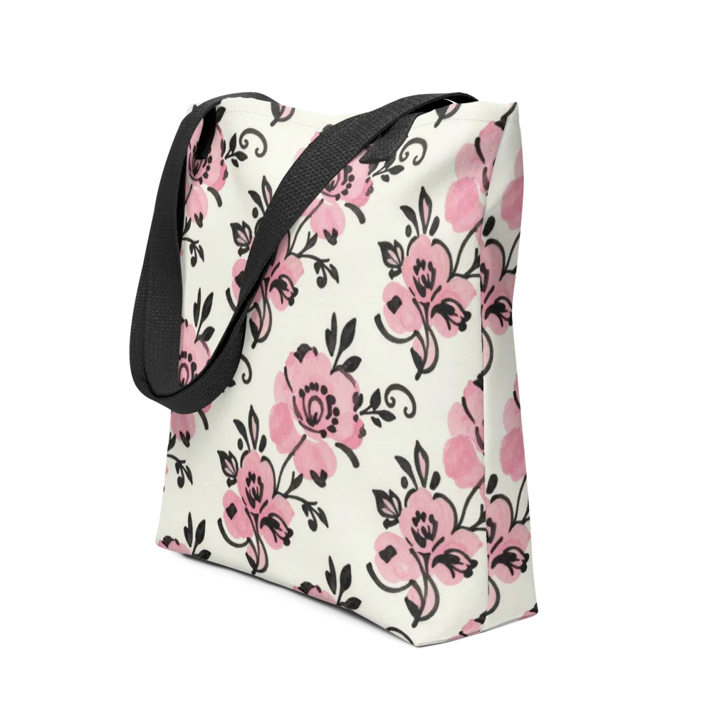 Pink Ink Garden on Tote Bag — Front