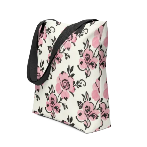 Pink Ink Garden on a Tote Bag